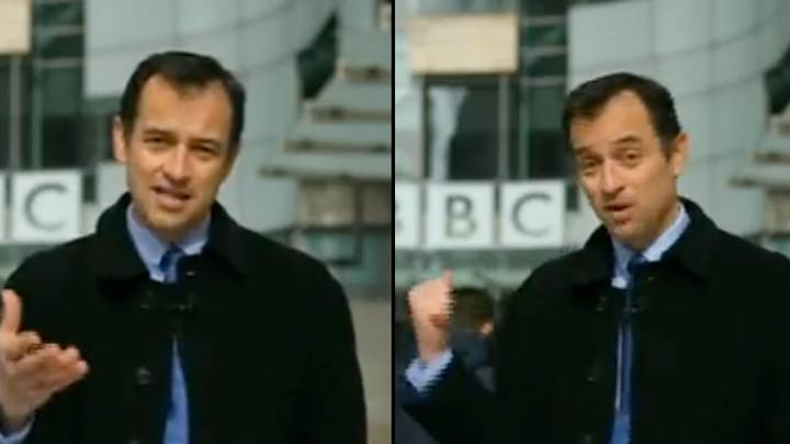 BBC新必威备用网闻节目主持人在直播电视上被Passerby heckled，大喊“带回来Gary Lineker”