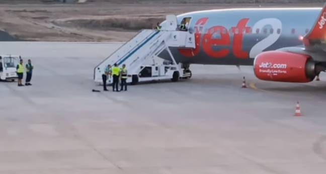 JET2飞行被转移到葡萄牙。图片来源：YouTube /DiárioDenodícias -Madeira
