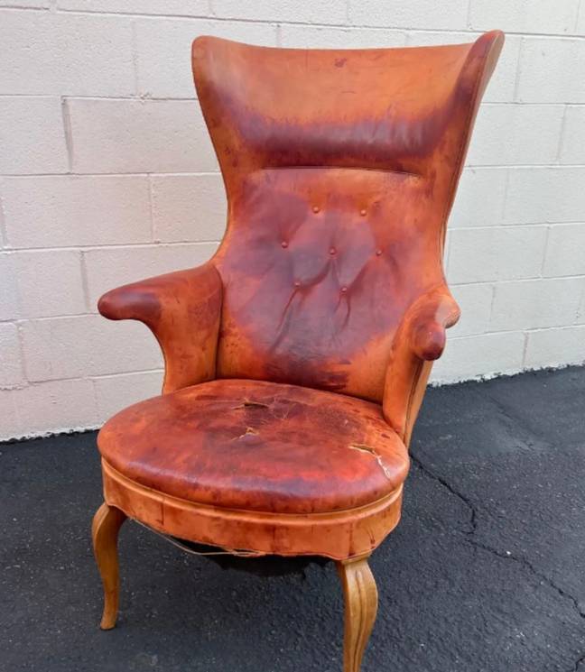 贾斯汀·米勒（Justin Miller）以50美元的价格在Facebook Marketplace上选择了这张椅子。图片来源：贾斯汀·米勒（Justin Miller）