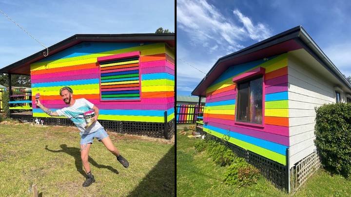澳大利亚男子说，如果他用彩虹颜色绘画房子，邻居威胁要杀死他