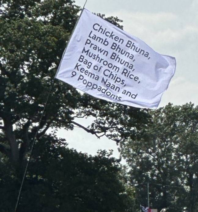 史密斯的外卖订单弹出了旗帜。图片来源：Twitter/@elliscole_