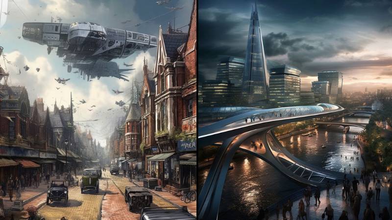 令人难以置信的AI技术显示了英国城市在2050年的外观