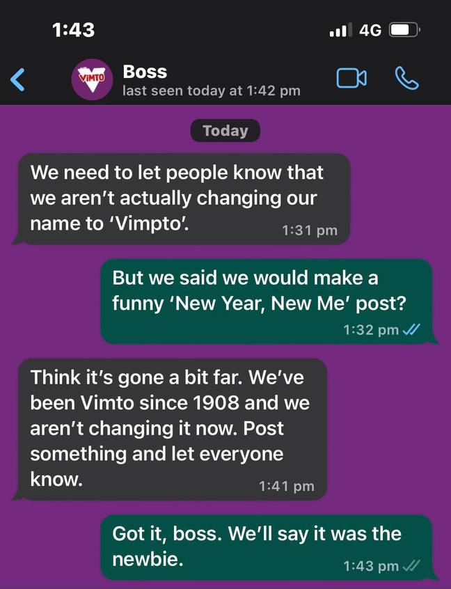 Vimto后来证实，它实际上并没有更名，但辩论仍在进行。信用：Facebook/vimto