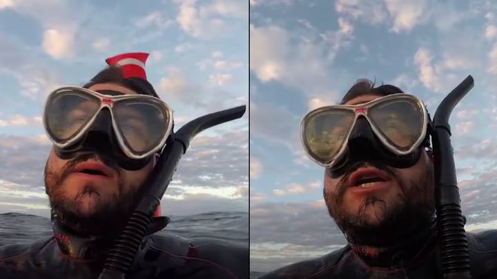 潜水员滞留在海上30英里的海上记录了他的“最后时刻”