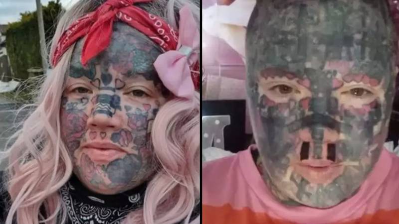 纹身的妈妈被禁止拒绝触摸她的脸的墨水店