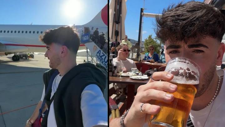 Lad flies to Ibiza and buys a pint for less than the cost of beer crate