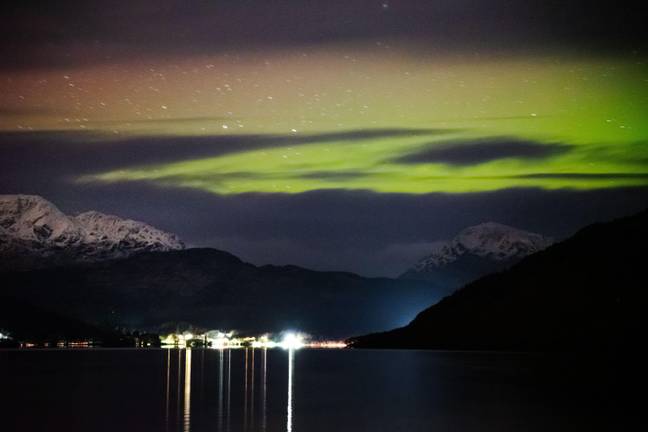 周末，整个英国发现了北极光。学分：Reiss McGuire / Alamy Stock Photo