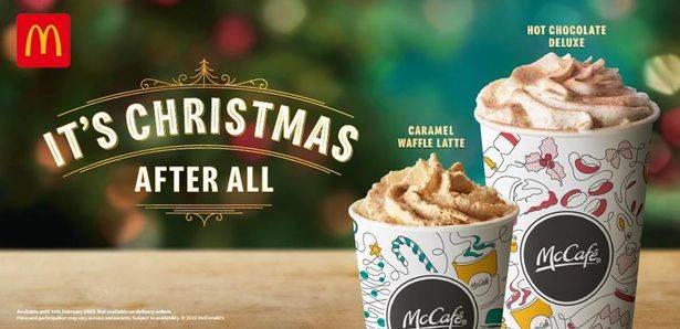 两种新饮料，尽管还不是圣诞节。图片来源：麦当劳