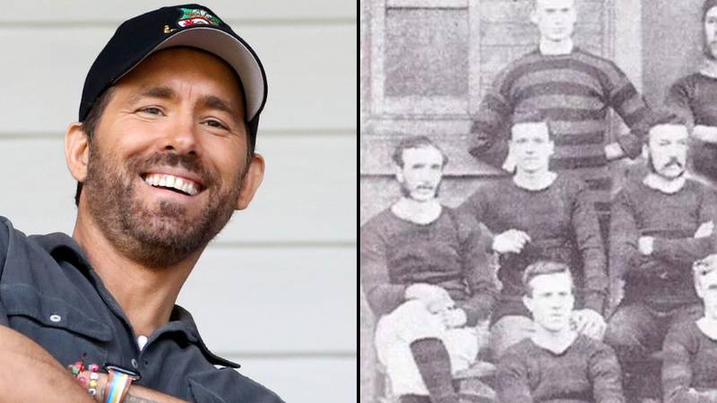 雷克瑟姆球迷说服瑞安·雷诺兹（Ryan Reynolds）在1878年“发现他”的Team Photo中旅行