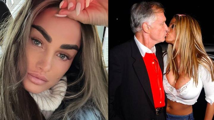 凯蒂·普莱斯（Katie Price）亲吻休·赫夫纳（Hugh Hefner），并说与他同住是一个“梦想成真”