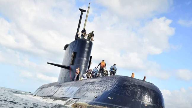 ARA San Juan潜艇在2017年11月失踪。信贷：阿根廷海军/美联社