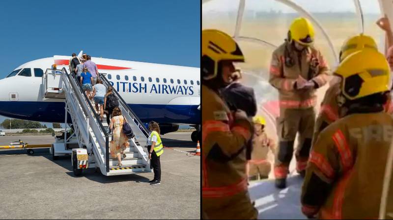 在船员突然生病后，“奇怪的气味”通过飞机渗出后，英国航空公司的飞行取消了
