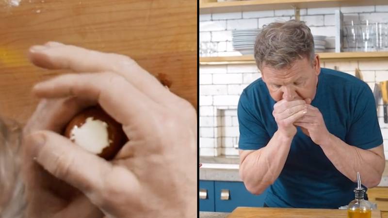 戈登·拉姆齐（Gordon Ramsay）用“完美的蛋黄”制作煮熟的鸡蛋时有奇怪的技巧