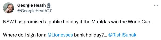 人们一直在呼吁额外的银行假期。信用：Twitter