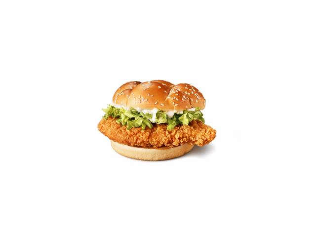 McCrispy汉堡将成为麦当劳菜单上的永久性物品。图片来源：麦当劳
