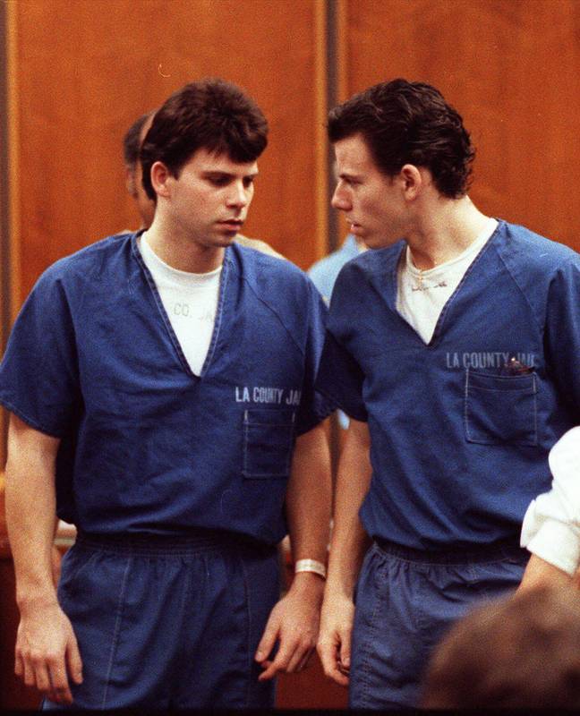 埃里克（Erik）和莱尔·梅嫩德斯（Lyle Menendez）在杀死父母后被判处无期徒刑。学分：美联社 /阿拉米股票照片