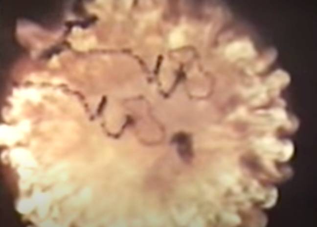 海星在国际空间站的高峰期爆炸。学分：YouTube/内华达州国家安全网站