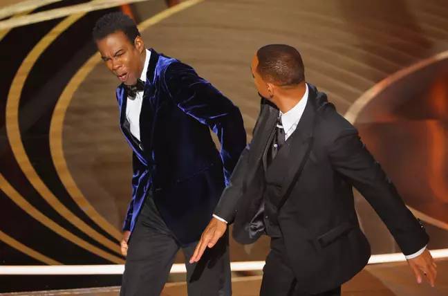 威尔·史密斯（Will Smith）在奥斯卡颁奖典礼上拍了克里斯·洛克（Chris Rock）。学分：路透社 /阿拉米股票照片