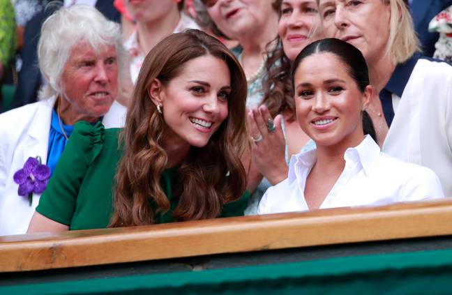 凯特·米德尔顿（Kate Middleton）和梅根·马克尔（Meghan Markle）之间几乎没有得分。图片来源：Paul Marriott / Alamy Stock Photo
