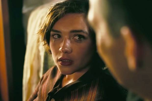 佛罗伦萨·普格（Florence Pugh）扮演奥本海默（Oppenheimer）的前情人让·塔特洛克（Jean Tatlok）。图片来源：通用图片。