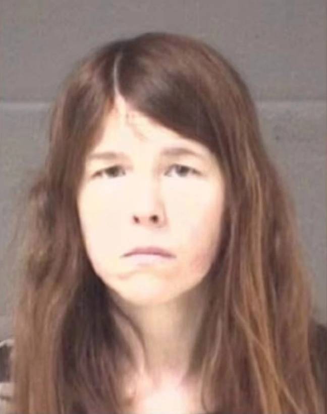 凯拉（Kayla）的母亲希瑟（Heather）被捕，并被指控犯有一项绑架儿童罪名。学分：Buncombe县监狱
