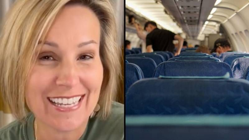 女人拒绝为妈妈和孩子们坐在飞机上的座位，因为她得到了Airsick