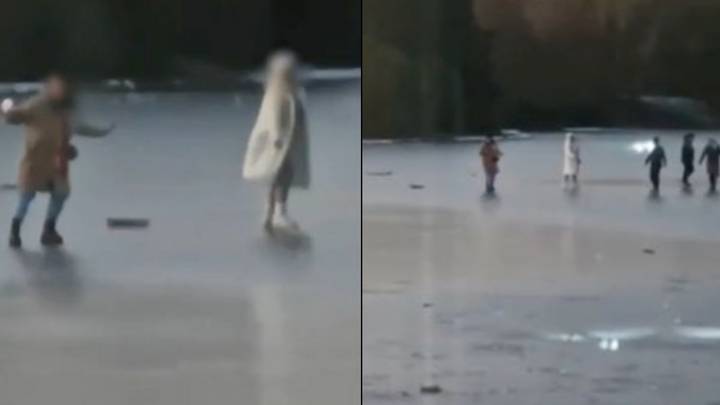 索利哈尔死后，人们在利物浦的几天里在冰雪奇缘的湖上行走