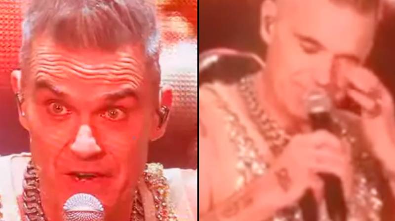 挣扎的罗比·威廉姆斯（Robbie Williams）在演出开始后被迫停止演唱会