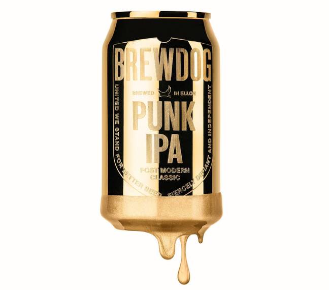 罐子被描述为“纯金”。图片来源：Instagram/BrewDog