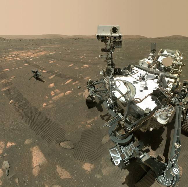 火星漫游者一直在探索红色行星的表面。学分：Instagram / NASA“loading=
