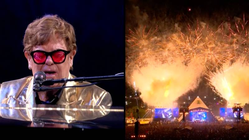 埃尔顿·约翰（Elton John）在有史以来传奇表演之后从格拉斯顿伯里（Glastonbury）签下“loading=