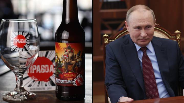 啤酒残酷地命名为“普京是一个d ** khead”，在美国开始销售为乌克兰筹集资金