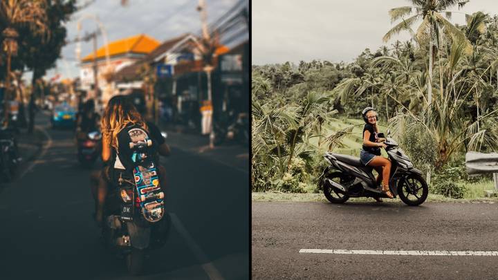巴厘岛想“禁止游客骑踏板车”