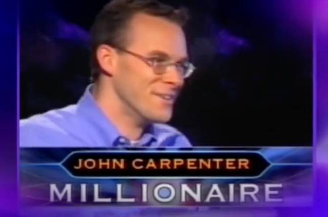 约翰·卡彭特（John Carpenter）赢得了$ 1,000,000。图片来源：ABC/@MillionAire_uk/tiktok。