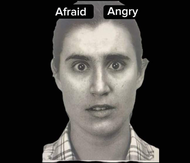 这是一个害怕或生气的人的面孔吗？学分：tiktok/@drgeorgesachs