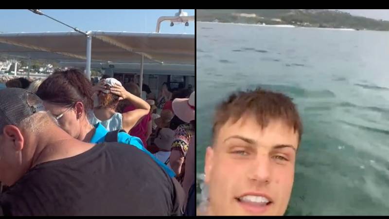 小伙子在船派对上失去了朋友的人，在海中发送了自己“在附带任务”的视频