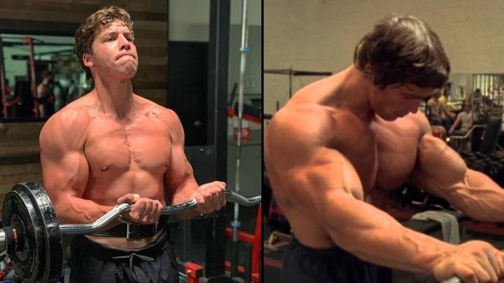 阿诺德·施瓦辛格（Arnold Schwarzenegger）的儿子说，他开始赶上他的父亲举重“width=
