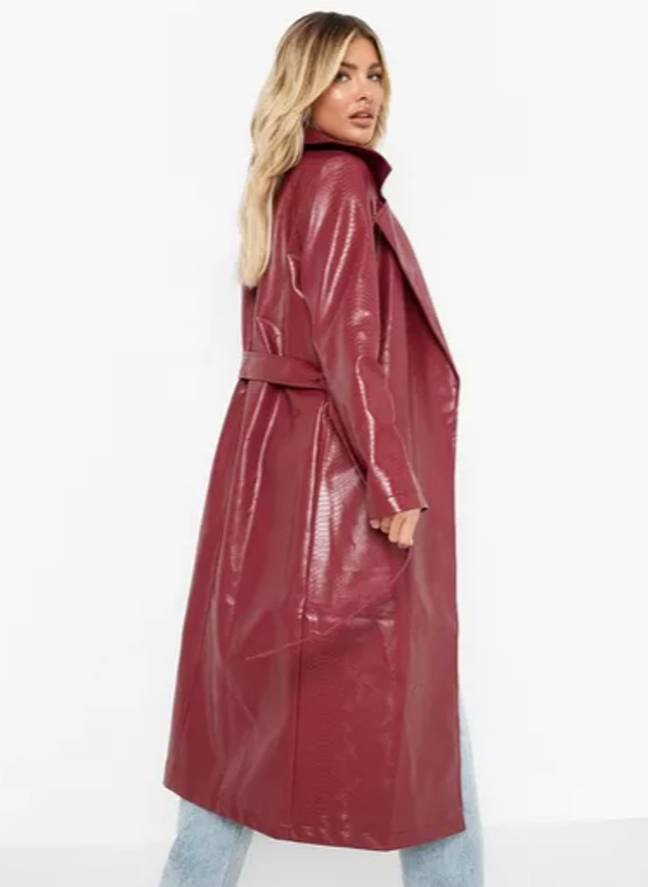 Adele trench coat dupes: the star's oxblood coat from Easy On Me