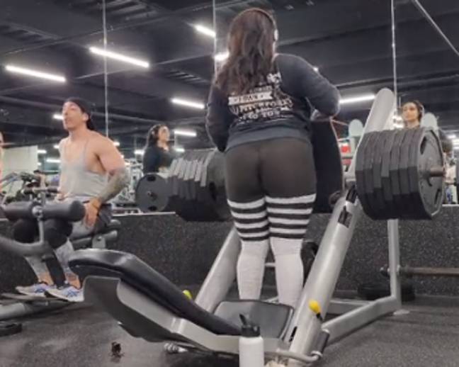 Mel on X: Looks like I should have stopped wearing these #leggings to the # gym quite some time ago! #fitnessgirl #fitness #thong #seethrough #sheer   / X