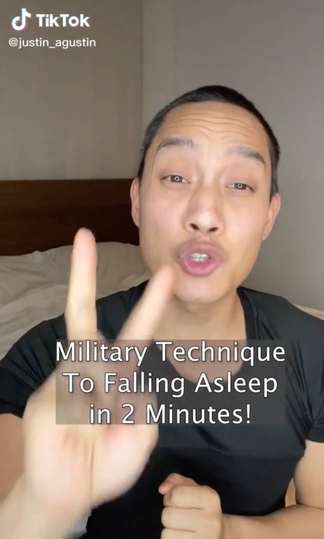 Justin explained how the 'military sleep method' works.