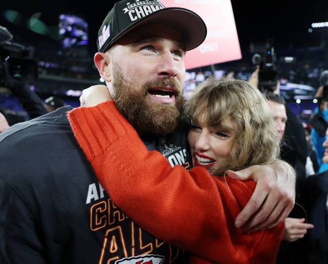 Letterman insisted Taylor Swift and Travis Kelce are a force for good. Credit: Patrick Smith/Getty Images
