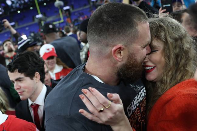 Swift watched Kelce's game against the Baltimore Ravens. Credit: Getty Images/ Patrick Smith 