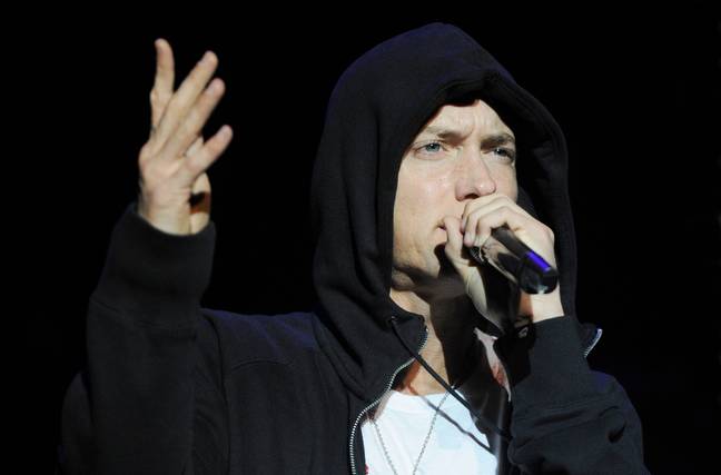 Eminem didn't hold back with 'The Warning'. Credit: Getty Images/ Tim Mosenfelder