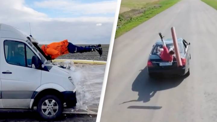 Stuntman who broke spine in flying BMW cheats death once again in
