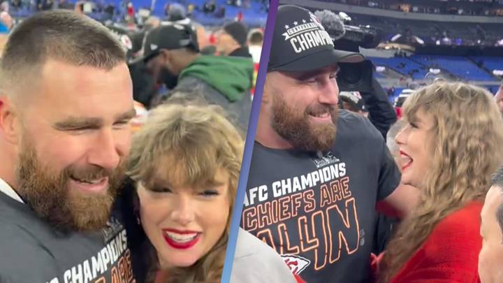 What Travis Kelce said to Taylor Swift during romantic celebration on the field after Chiefs win