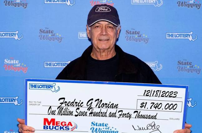 he finally won the jackpot. credit: Credit: Massachusetts State Lottery photo