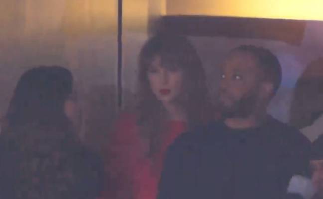 The cameras track Taylor Swift as she joins friends. Credit: CBS