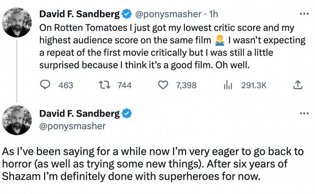 David F. Sandberg Reacts To Shazam! 2's Criticism