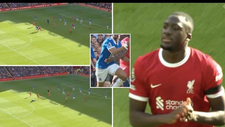 Ibrahima Konate controversially avoids second yellow card for Liverpool,  Everton players are furious