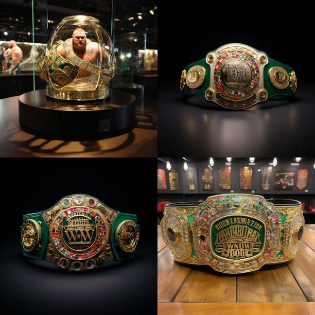 How the WBC Heavyweight title prize will look in the future. Credit: Midjourney